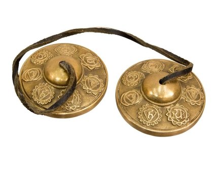 Tingsha (brons) -7 chakra  middel 6.5 cm