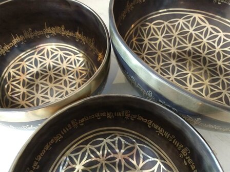 Flower of life klankschaal 23-26 cm