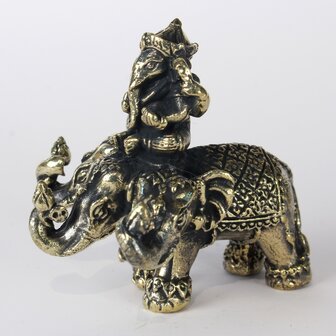 Ganesha op driekoppige olifant 4.5 cm