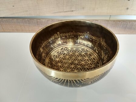 Flower of life klankschaal 17-18 cm