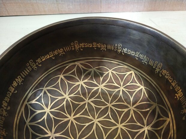 Flower of life klankschaal 23-26 cm