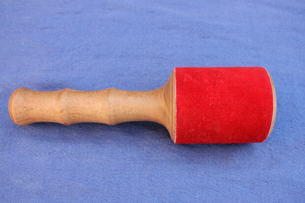 Klopper hout - leer groot Ø 70-75mm -XL