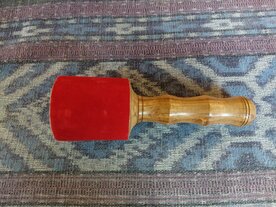 Klopper hout - leer groot Ø 70-75mm -XL